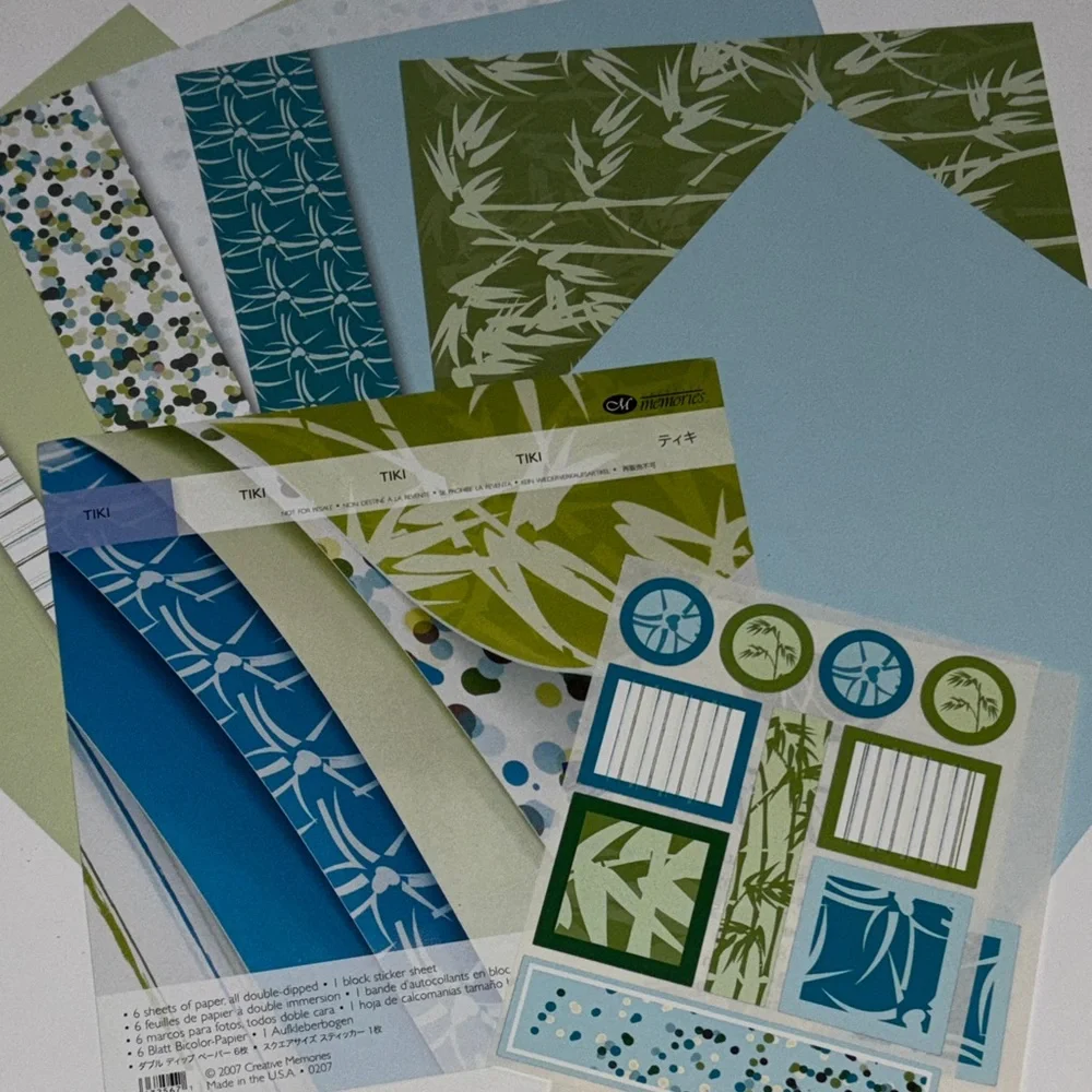 Creative memories Tiki 6.5” Tropical Themed Stickers Junk Journal Stickers